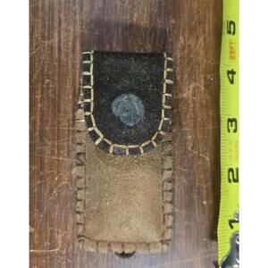 Vintage Leather Knife Sheath with Snap Closure